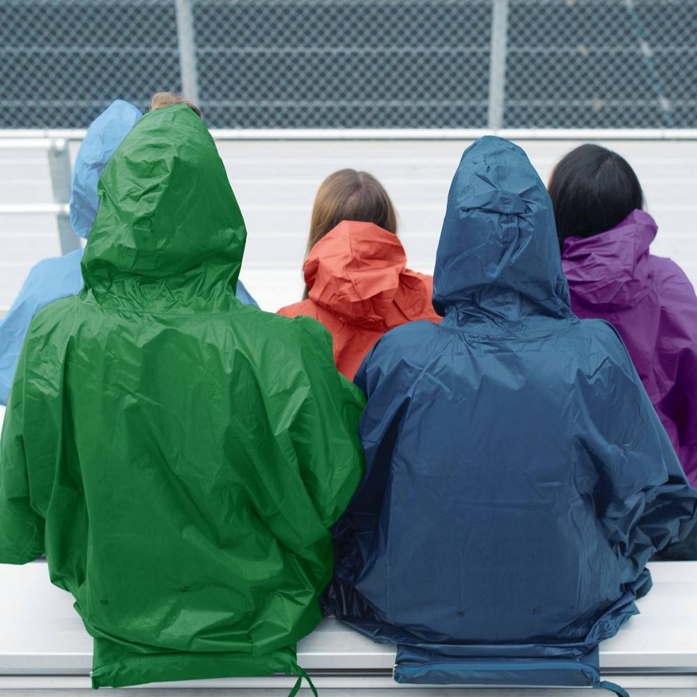 Slicker Seat Unisex Raincoat / Poncho Impermeable Rojo Regalos Slicker Seat