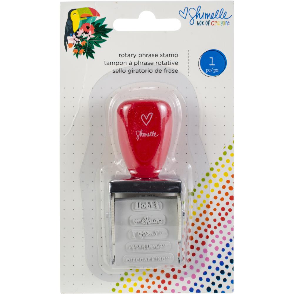 Shimelle Box Of Crayons Roller Stamp / Sello Giratorio de Frases Descontinuado American Crafts