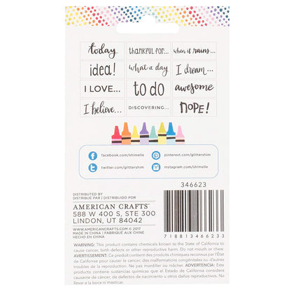 Shimelle Box Of Crayons Roller Stamp / Sello Giratorio de Frases Descontinuado American Crafts