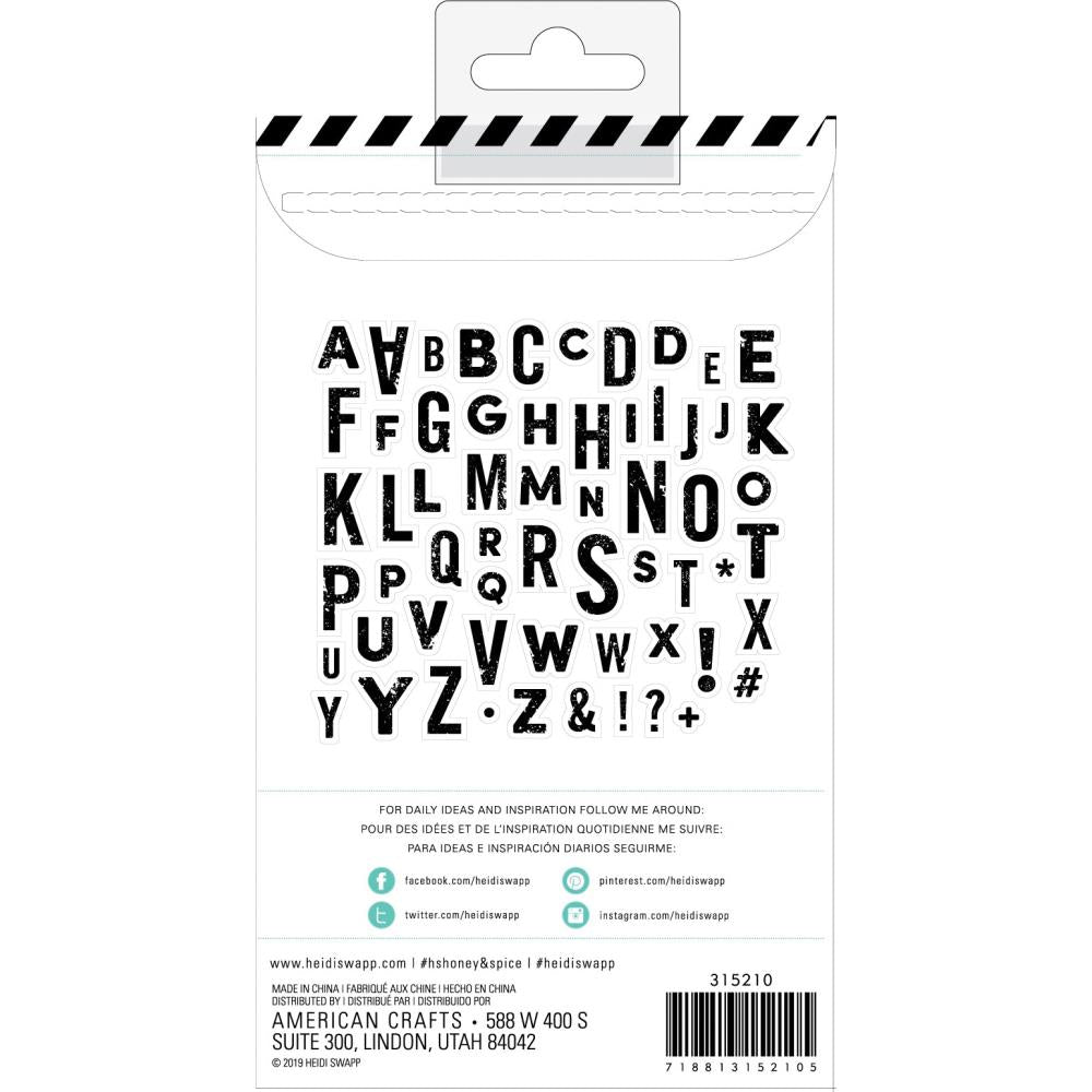 Heidi Swapp Honey &amp; Spice Clear Stamps /  Sello de Alfabeto Descontinuado Heidi Swapp