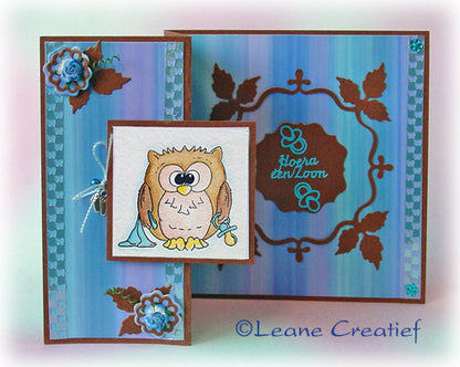 Tweetke Clear Stamp / Sello de Búho con Chupete y Mantita Sellos Leane Creatief