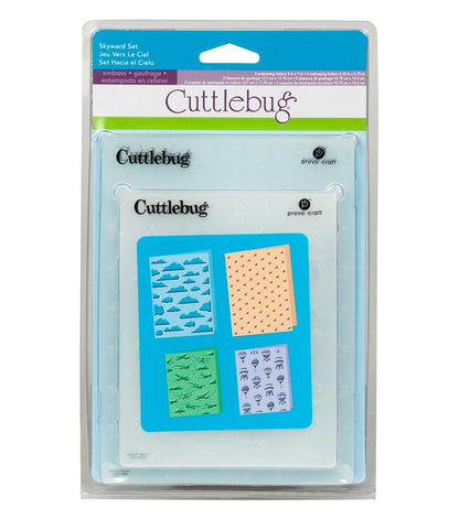 Skyward Set Cuttlebug / Folder de Grabado Aviones y Globos Descontinuado Cuttlebug