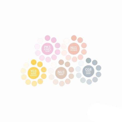 Chameleon Color Tones Markers 5 Pc Pastel Tones / Marcadores Camaleon Pasteles Marcadores &amp; Plumones Chameleon