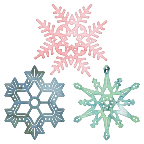Snowflowers Set Two Dies / Suaje de Corte de Copos de Nieve Descontinuado Cheery Lynn Designs