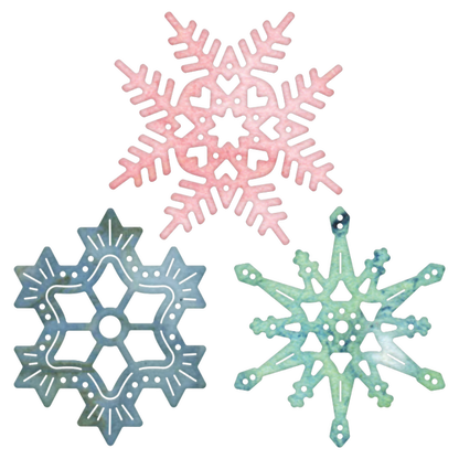 Snowflowers Set Two Dies / Suaje de Corte de Copos de Nieve Descontinuado Cheery Lynn Designs