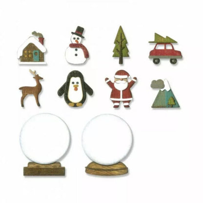 Thinlits Snowglobes Die / Suaje Globos de Nieve Navidad Descontinuado Sizzix
