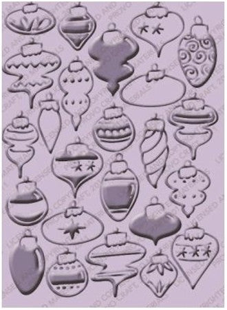 Embossing Folder Sparkle / Folder de Grabado Adornos de Navidad Descontinuado Cuttlebug