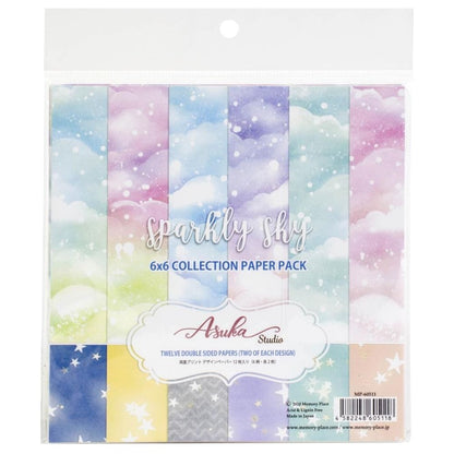 Double-Sided Sparkly Sky Paper 6" / Block Papel Doble Cara Acuarelas 6" Descontinuado Asuka Studio