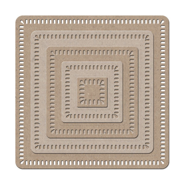 Suaje de Cuadro Liso y con Diseño en la Orilla / Squares Descontinuado Descontinuado