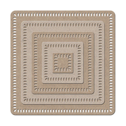 Suaje de Cuadro Liso y con Diseño en la Orilla / Squares Descontinuado Descontinuado
