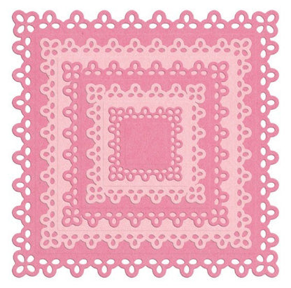 Suaje de Corte de Cuadros de Encajes / Nesting Doily Squares Descontinuado LifeStyle Crafts