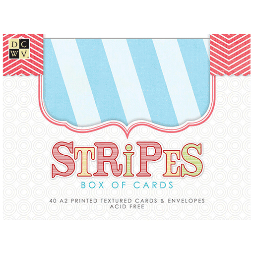 Stripes Box of Cards / Tarjetas y Sobres de Rayas Descontinuado DCWV