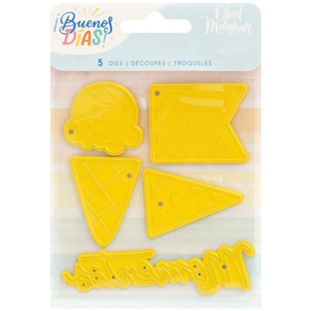 Buenos DÃas Die Set / Set de 5 Suajes Buenos DÃas Dados de Corte / Suajes / Troqueles American Crafts