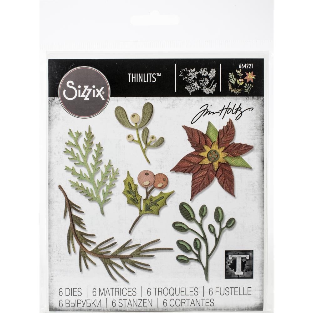 Tim Holtz Thinlits Large Funky Die / Suajes de Flores de Festividades Descontinuado Sizzix
