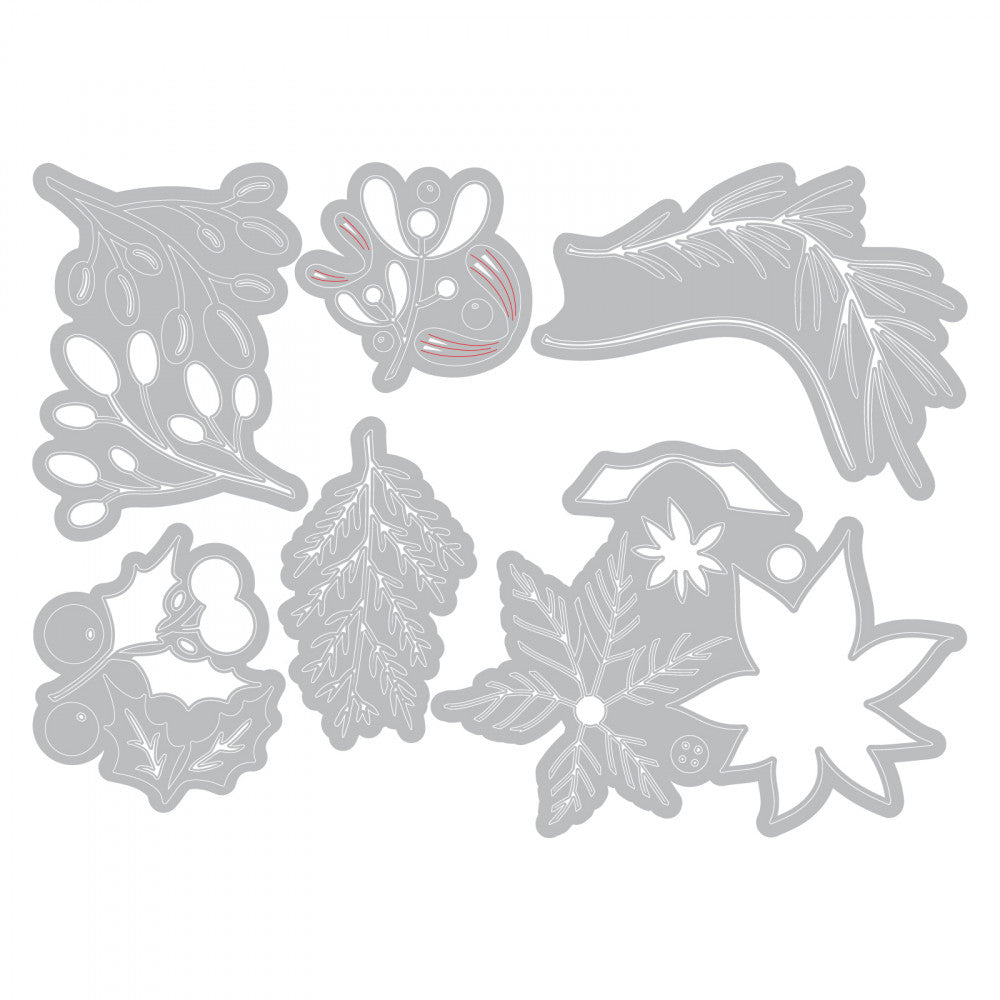 Tim Holtz Thinlits Large Funky Die / Suajes de Flores de Festividades Descontinuado Sizzix