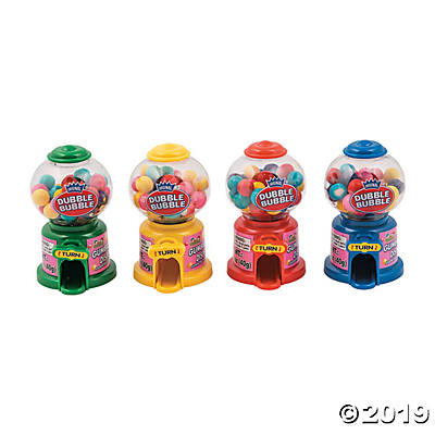 Mini Gumball Machines / Maquinitas para Chicles Mini Dulces Decorativos Dubble Bubble