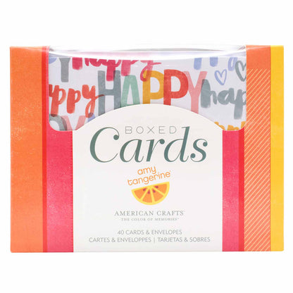 Amy Tangerine Box of Cards / Tarjetas y Sobres Cumpleaños Descontinuado DCWV