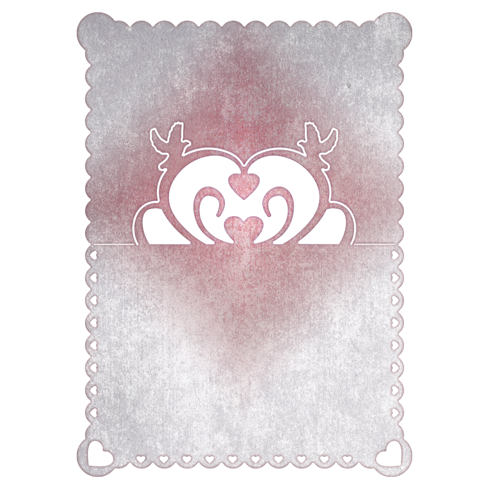 Suaje de Corte de Tarjeta de Corazón / Hearts and Dove Placecard Die Descontinuado Cheery Lynn Designs