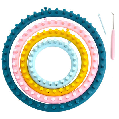 Round Knitting Loom Set / 4 Telares para Tejido Descontinuado The Hook Nook