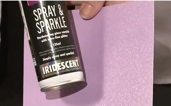 Spray &amp; Sparkle Iridescent / Spray para dar brillitos al papel Descontinuado Crafter&