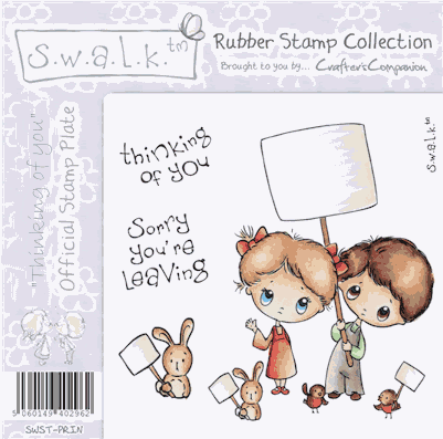 Thinking of You SWALK Rubber Stamp Collection / Sellos de Goma Pensando en Ti Descontinuado Crafter&