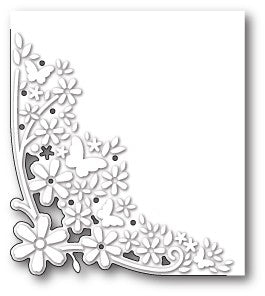 Mayfield Corner Die / Suaje de Corte Esquina Flores y Mariposas Descontinuado Poppy Stamps