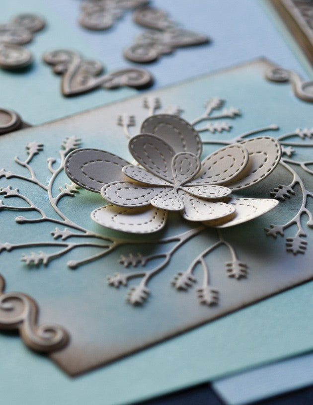 Stitched Bloom Trio Die / Suaje de Corte Trio Flores Descontinuado Poppy Stamps