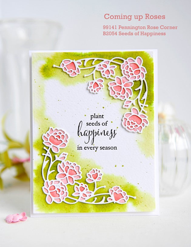 Pennington Rose Corner Die / Suaje de Corte Esquina de Rosas Descontinuado Memory Box
