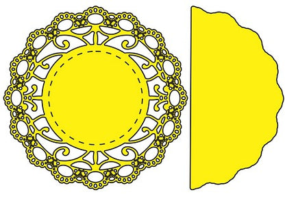 Ankara Lace Doily with Angel Wing Die / Suaje de Tapete de Encaje Descontinuado Cheery Lynn Designs