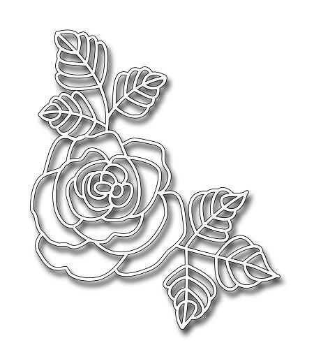 Beautiful Rose Die / Suaje de Rosa Abierta Descontinuado Frantic Stamper