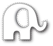 Stitched Elephant Die / Suaje de Corte Elefante Cosido Descontinuado Poppy Stamps