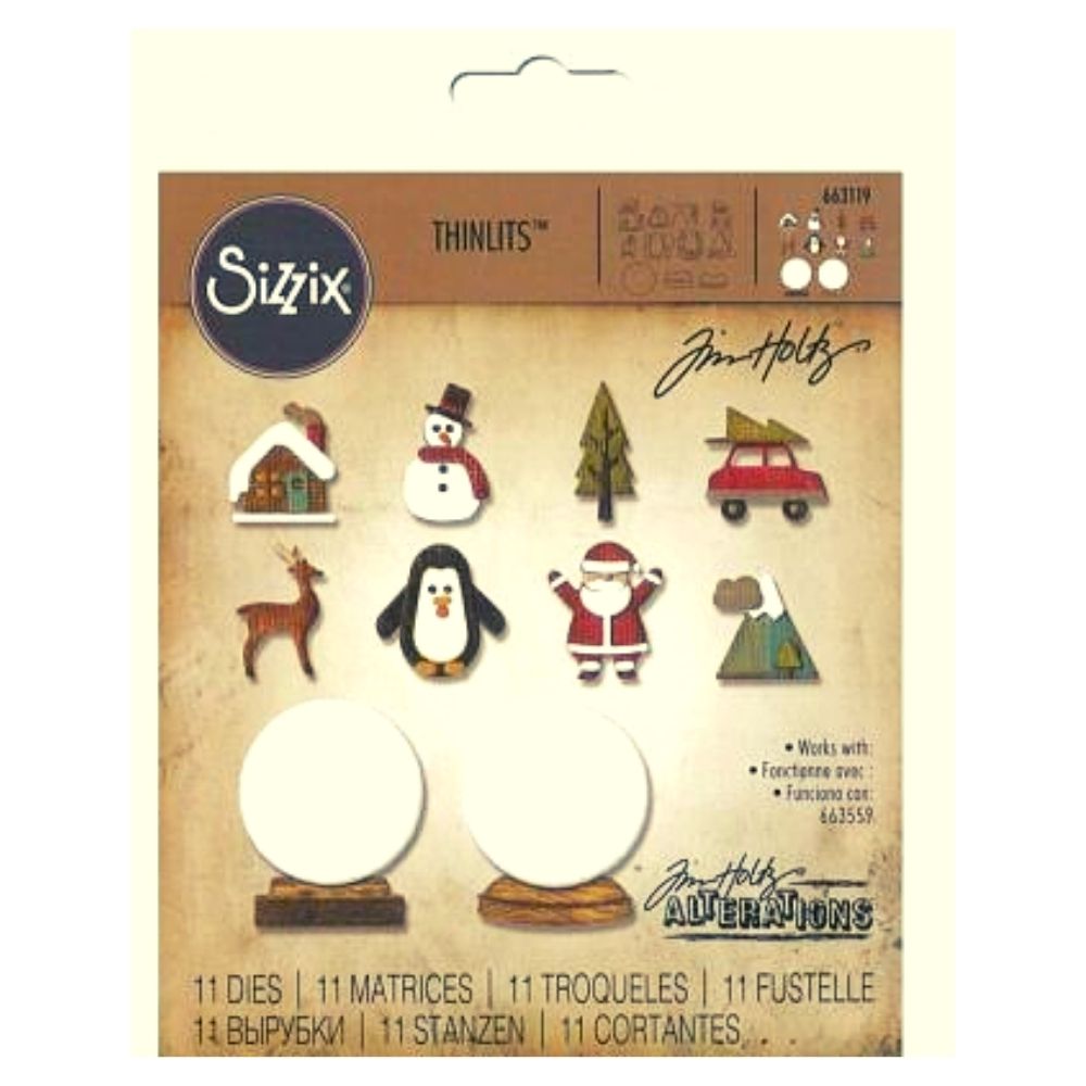 Thinlits Snowglobes Die / Suaje Globos de Nieve Navidad Descontinuado Sizzix