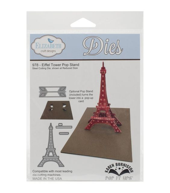 Suaje de corte de Torre Eiffel / Eiffel Tower Pop Stand Descontinuado Elizabeth Craft Designs