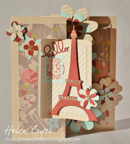 Suaje de corte de Torre Eiffel / Eiffel Tower Pop Stand Descontinuado Elizabeth Craft Designs