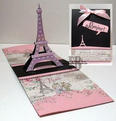 Suaje de corte de Torre Eiffel / Eiffel Tower Pop Stand Descontinuado Elizabeth Craft Designs