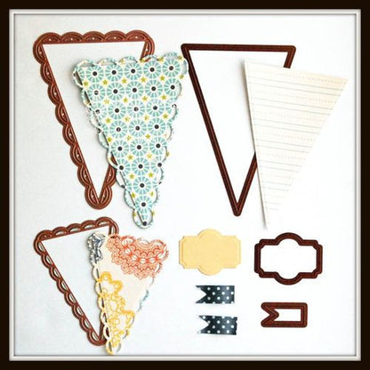 Suaje de Corte de Banderines / Nested  Pennants Descontinuado Spellbinders