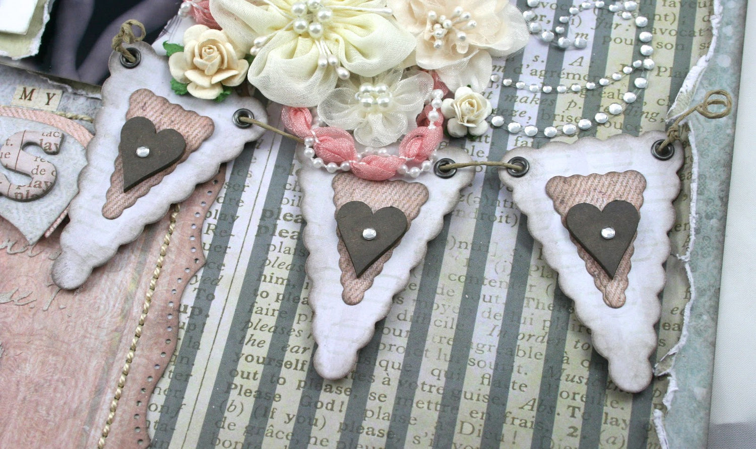 Suaje de Corte de Banderines / Nested Lacey Pennants Descontinuado Spellbinders