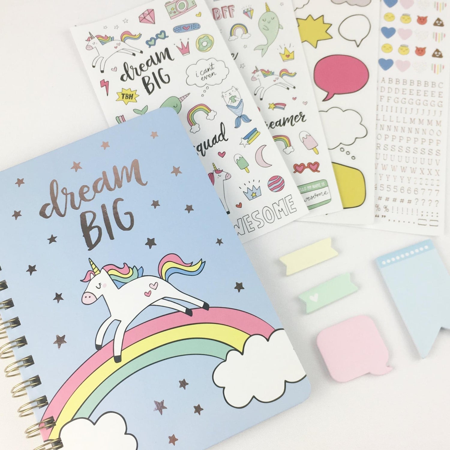 Hello Dreamer Journal Kit Unicorn / Kit de Agenda Planificadora de Unicornio Descontinuado American Crafts