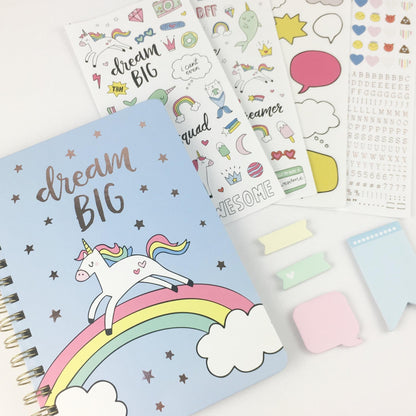 Hello Dreamer Journal Kit Unicorn / Kit de Agenda Planificadora de Unicornio Descontinuado American Crafts