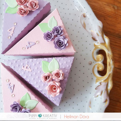 Cake Box Die / Suaje de Corte Rebanada de Pastel Descontinuado Marianne design