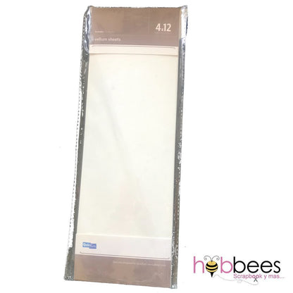 Adhesive Backed Vellum Sheets / Hojas de Papel Albanene Adhesivas Descontinuado QuicKutz