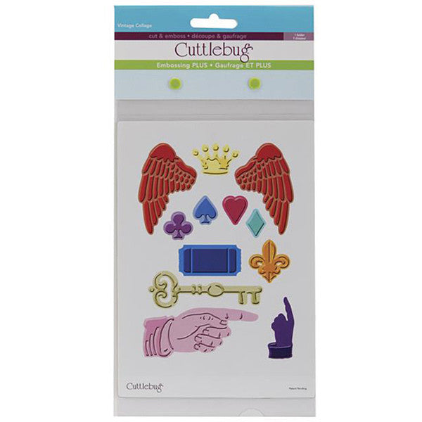 Embossing Plus Vintage Collage / Folder de Corte y Grabado de Antigüedades Dados de Corte / Suajes / Troqueles Cuttlebug