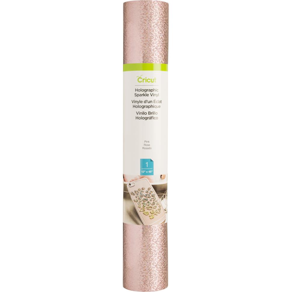 Holographic Vinyl Pink / Vinil Holográfico Rosa con Brillitos Descontinuado Cricut