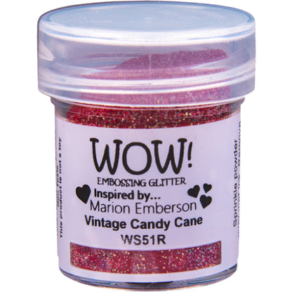 Vintage Candy Cane Embossing Powder / Polvo de Embossing Dulce Antigüo Descontinuado Wow!