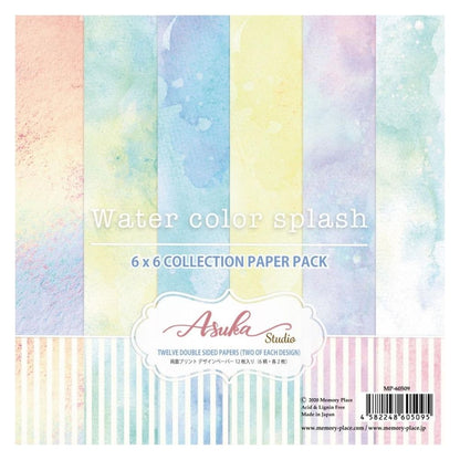 Double-Sided Watercolor Splash Paper 6" / Block Papel Doble Cara Acuarelas 6" Descontinuado Asuka Studio