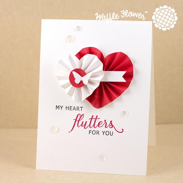 Flower Die Rosette Hearts Template / Suaje de Roseta de Corazón Descontinuado Waffle Flower