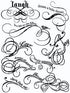Word Flourishes Clear Stamps / Sellos de Polímero de Remolinos Descontinuado Autumn Leaves