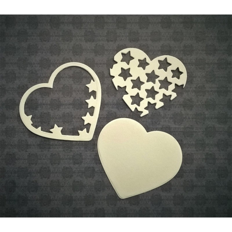 Star-Filled Heart Die / Suaje de Corazón con Estrellas Descontinuado Amy Design