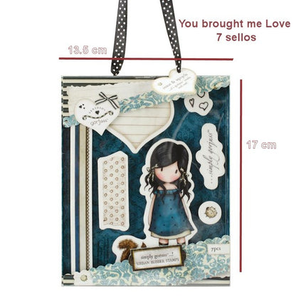 Sellos de Goma Cling Gorjuss / Gorjuss You Brought Me Love Descontinuado Santoro